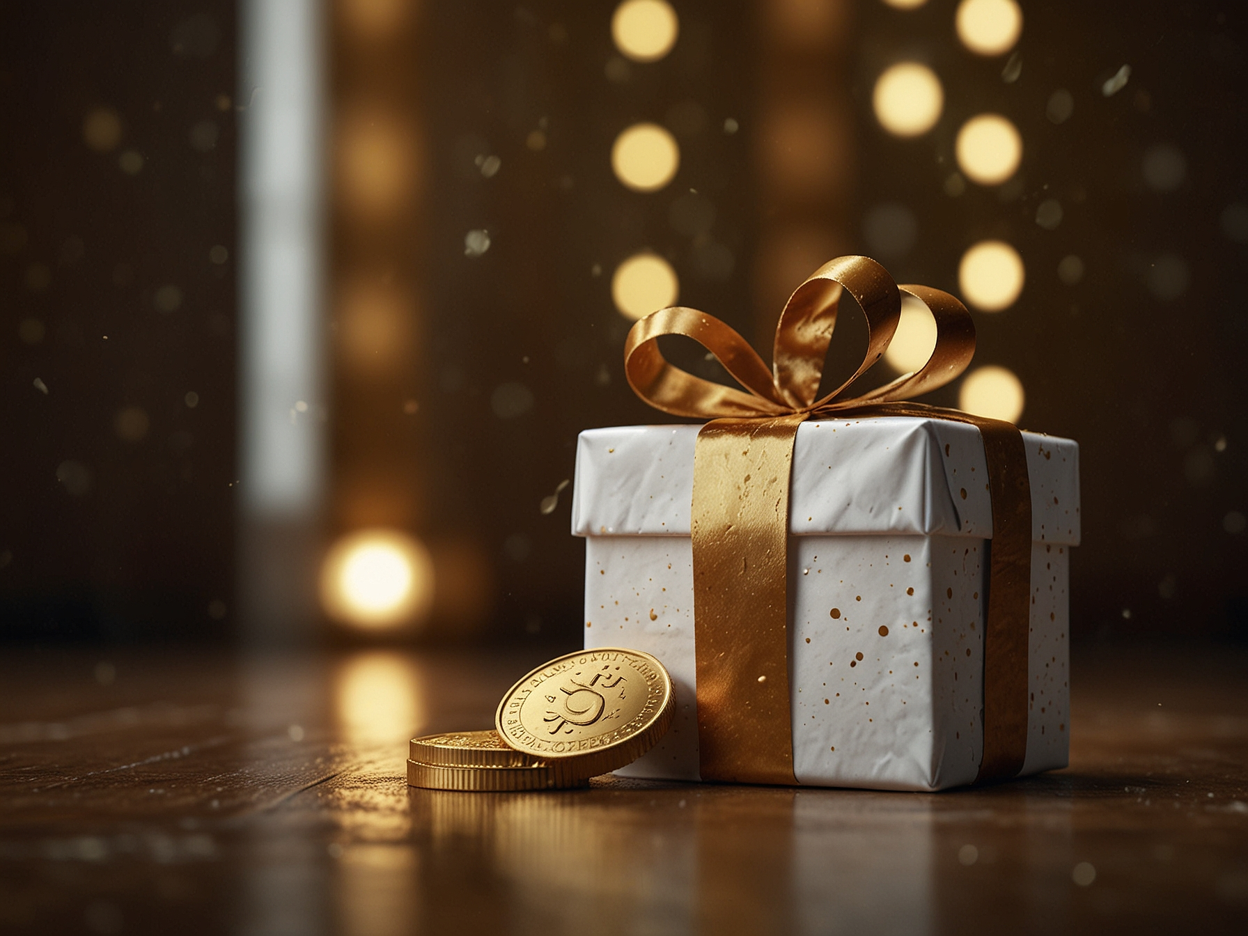 Jackpotjoy bonus banner showing coins and gift box
