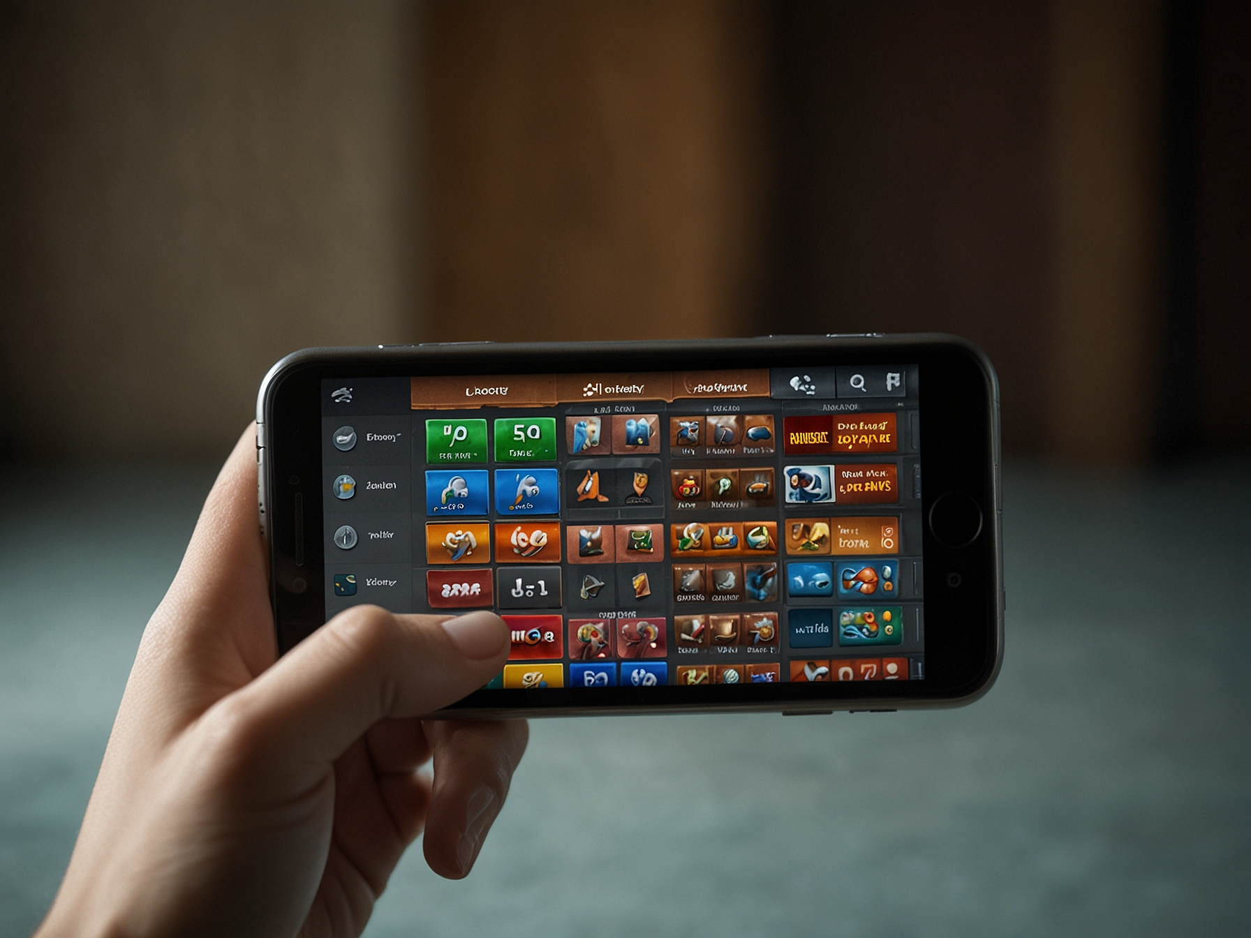 Mobile app interface displayed on smartphone
